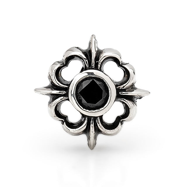 【オーダー商品：納期約3ヶ月】Leathers and Treasures【正規取扱店】： Pope's stone cross w/Black Diamond