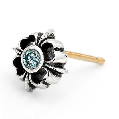 【オーダー商品：納期約3ヶ月】【正規取扱店】Leathers and Treasures： Pope's stone cross w/ Ice blue diamond