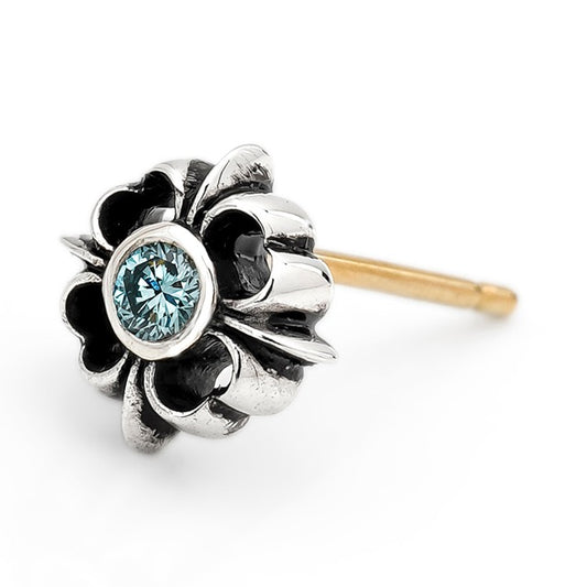 【オーダー商品：納期約3ヶ月】【正規取扱店】Leathers and Treasures： Pope's stone cross w/ Ice blue diamond