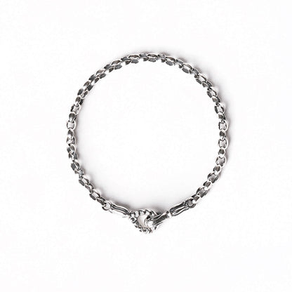 LONE ONES【正規取扱店】ロンワンズ：MFフック ミニシルクチェーンブレスレットL（4.0mm）- 7インチ（約17.7cm）