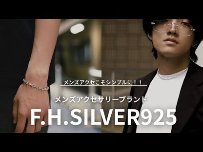 F.H. シルバーネックレス（平長あずきチェーンネックレス）：#N049−45cm