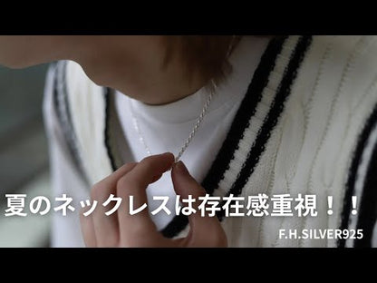 【品よく映える艶のある存在感】F.H. シルバーネックレス（ロープチェーン 2.8mm）：#N016-50cm