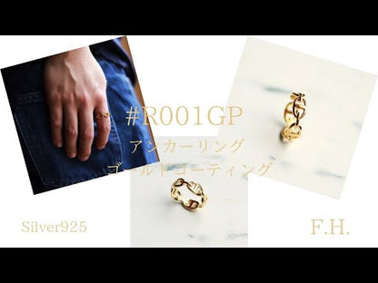 F.H. シルバーリング（アンカーリング ゴールドコーティング）：#R001GP