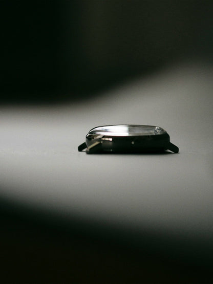 【正規取扱店】sazare : SK02 / SS SILVER MIRROR FINISH / WHITE DIAL / NUME LEATHER