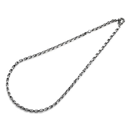 【オーダー商品：納期約3ヶ月】【正規取扱店】Leathers and Treasures：Harf engraved links Chain w/celtic lobster claw 50cm