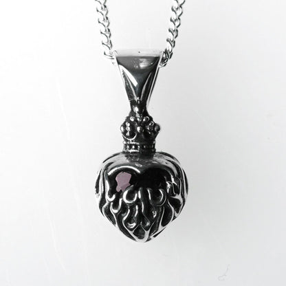 【オーダー商品：納期約3ヶ月】 【正規取扱店】Leathers and Treasures : Minimum flame heart w/garnet