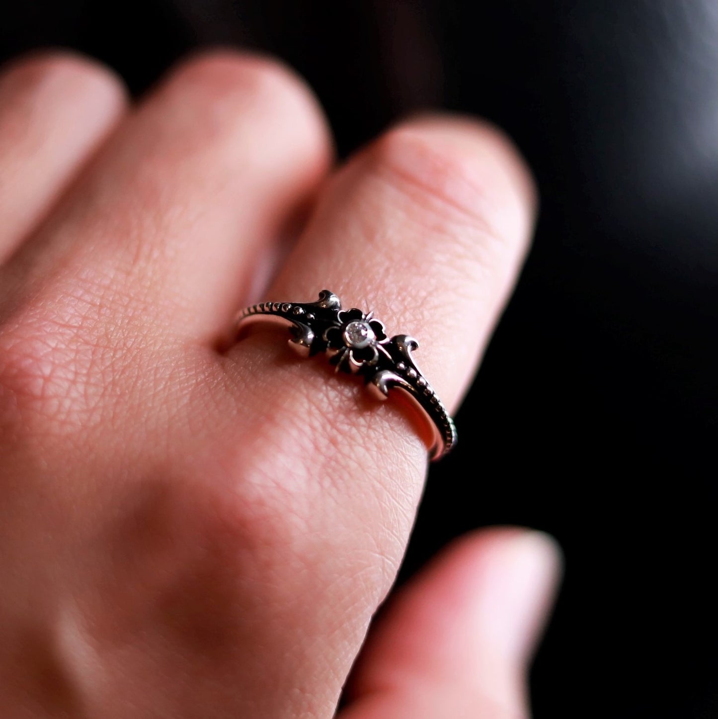 【オーダー商品：納期約3ヶ月】【正規取扱店】Leathers and Treasures： Pope's stone cross Ring w/diamond