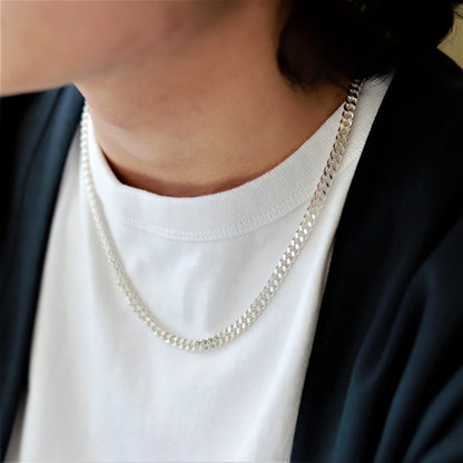 F.H. シルバーネックレス（喜平チェーン 5mm）：＃N008-50cm