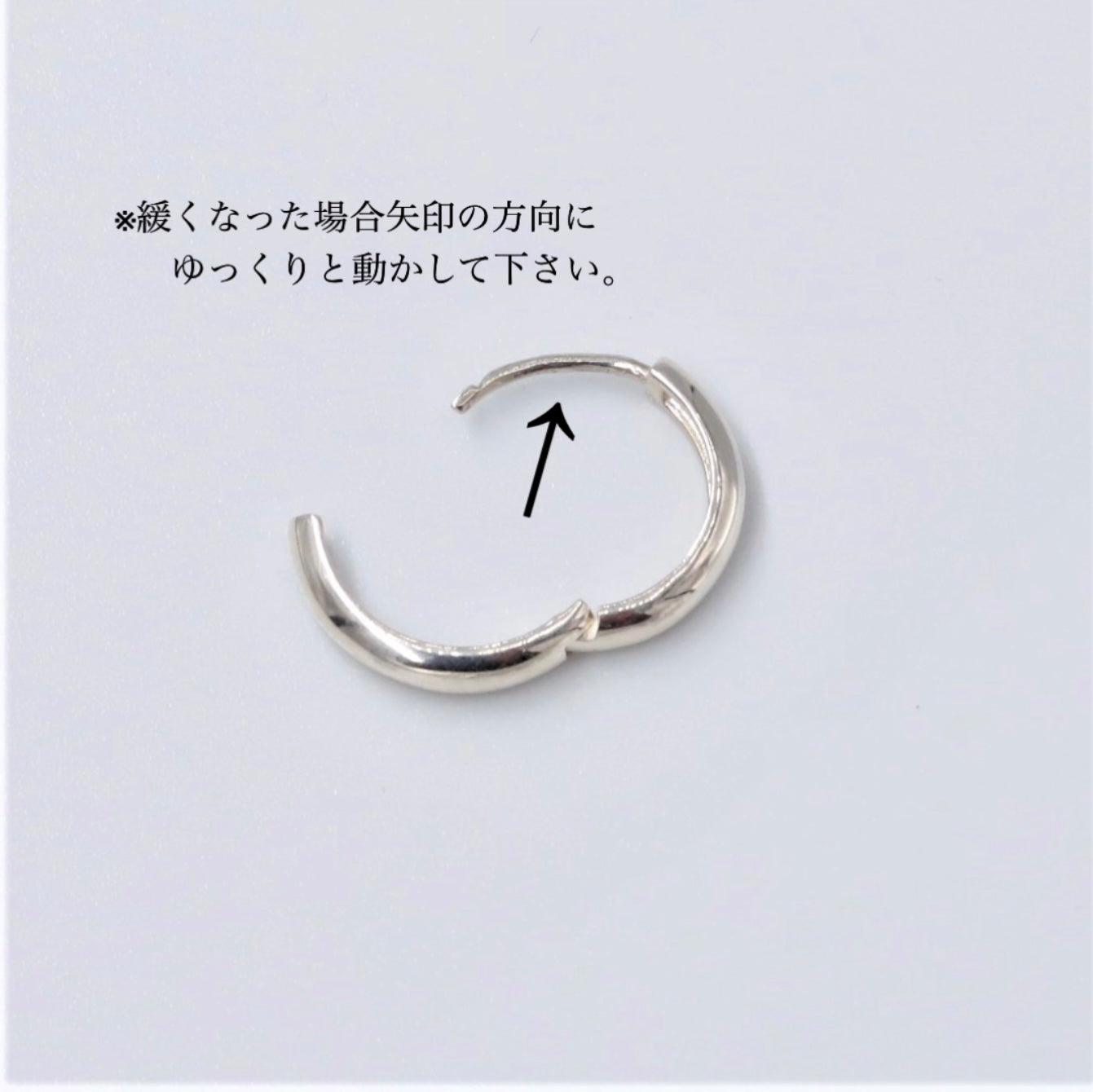 【シンプルを極めたフープピアス】F.H. シルバーピアス（フープ 13mm）：#E072